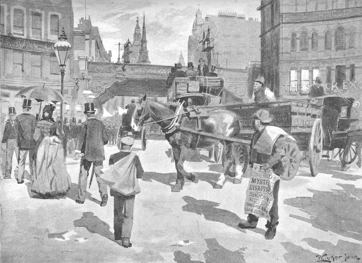Ludgate Circus, 1891 af William Luker