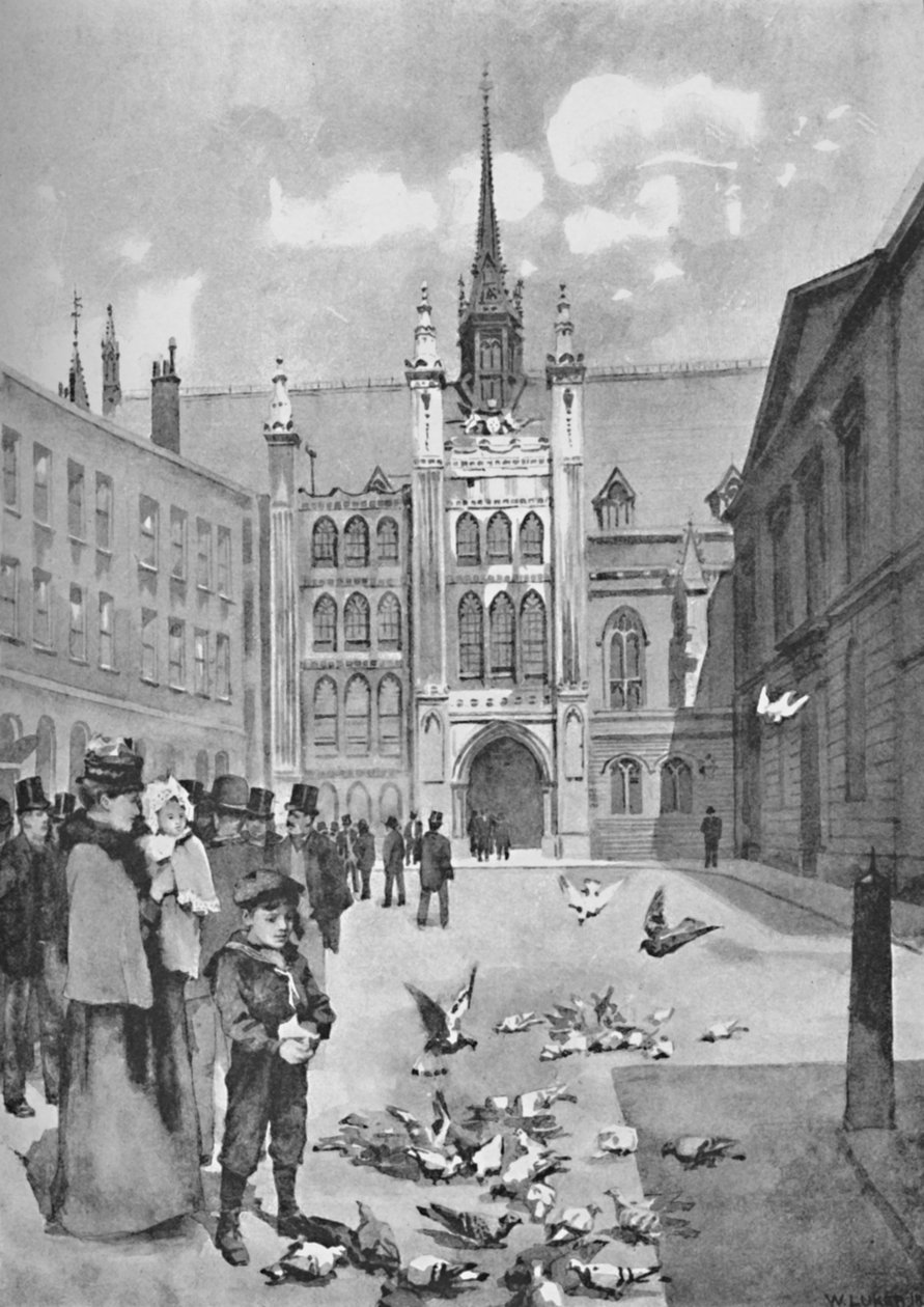 The Guildhall, Front Exit, 1891 af William Luker