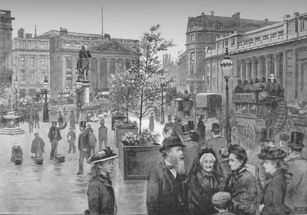 The Mansion House og Bank of England, 1891 af William Luker