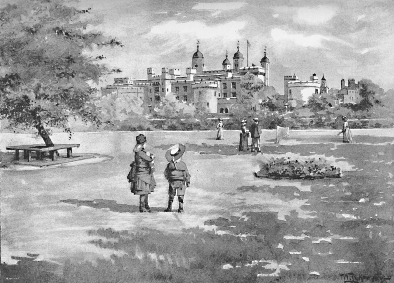 Tower of London fra Trinity Square, 1891 af William Luker
