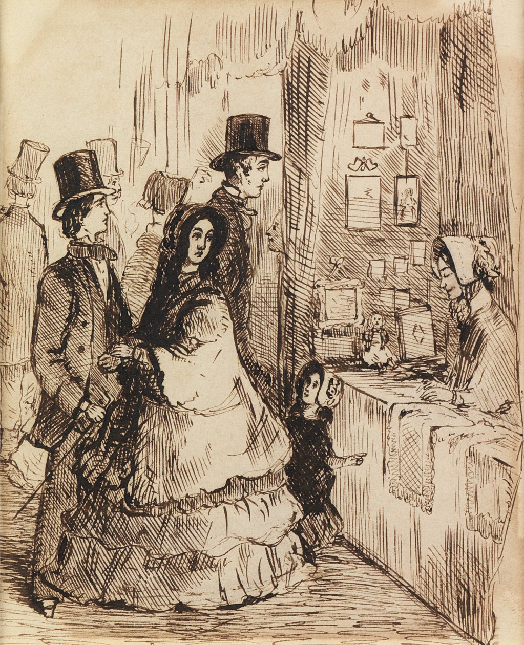 Dyd belønnet: en stand i Vanity Fair (pen og blæk) af William Makepeace Thackeray