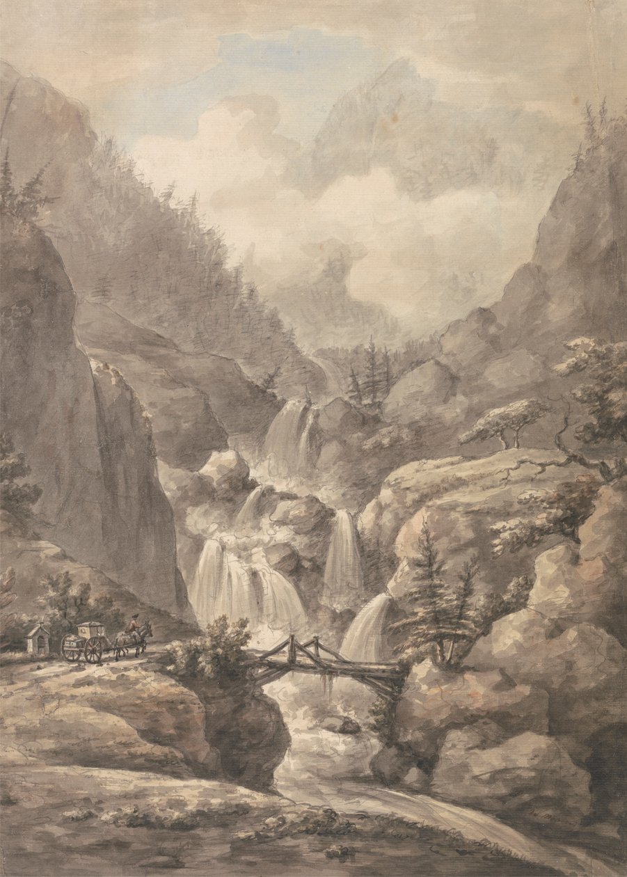 En Chaisse passerer gennem Alperne af William Marlow