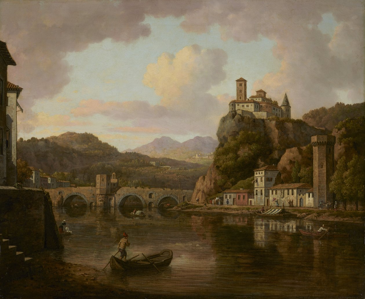 Slot ved Rhône-floden, Frankrig af William Marlow