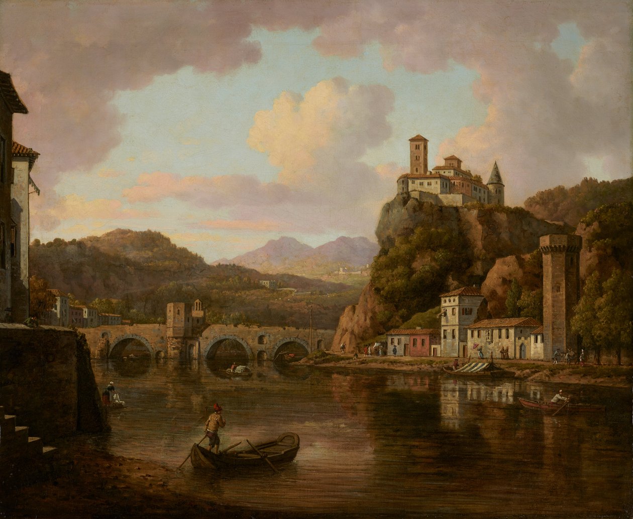 Slot ved Rhône-floden, Frankrig af William Marlow