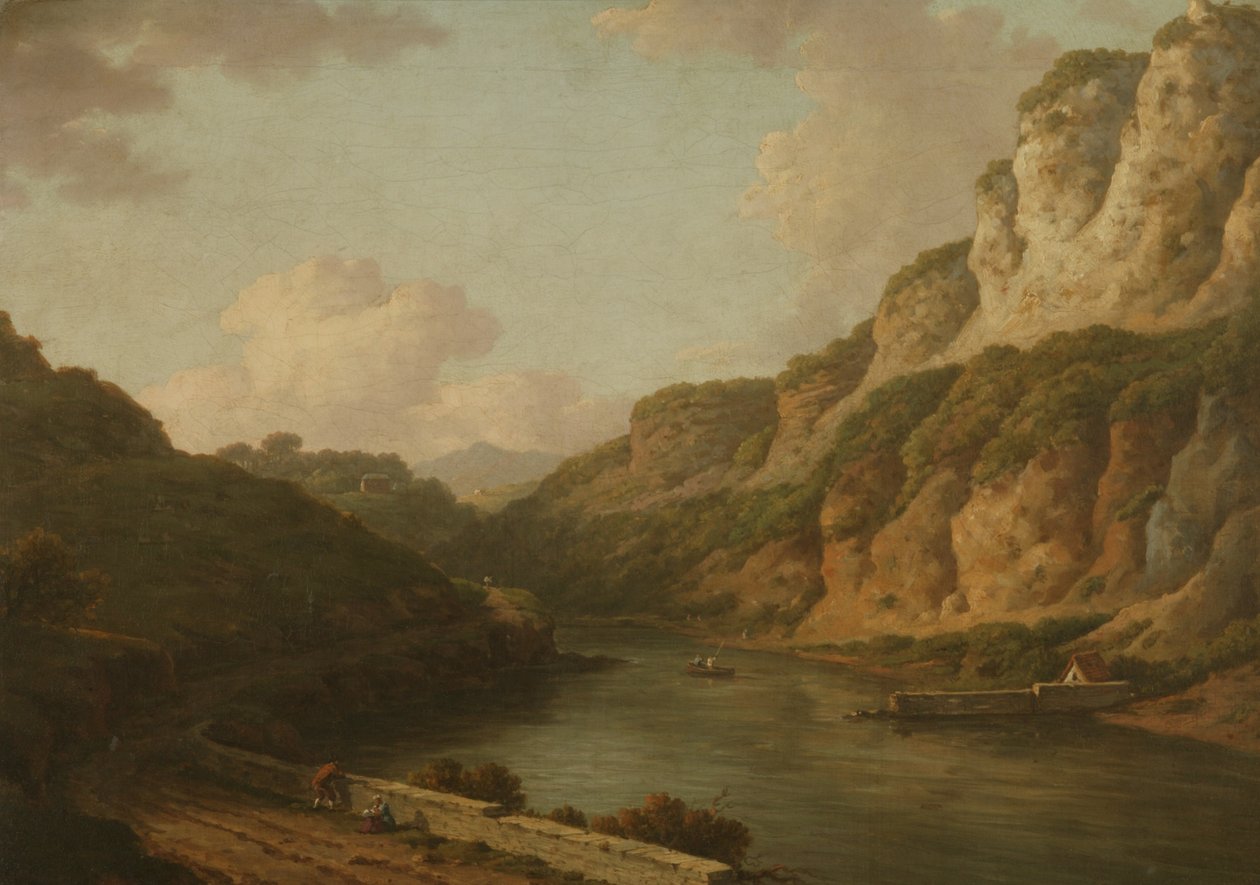 Matlock, Derbyshire, ca. 1780 (olie på lærred) af William Marlow