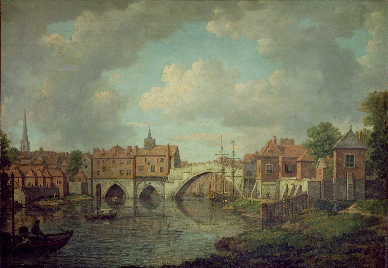 Ouse Bridge, York, ca. 1764 (olie på lærred) af William Marlow