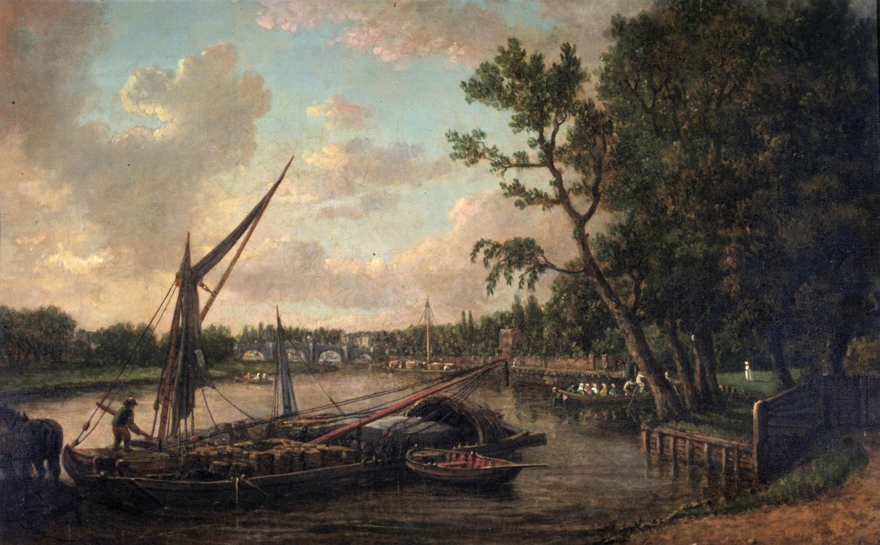 Richmond fra Surrey Bank, ca. 1800 af William Marlow