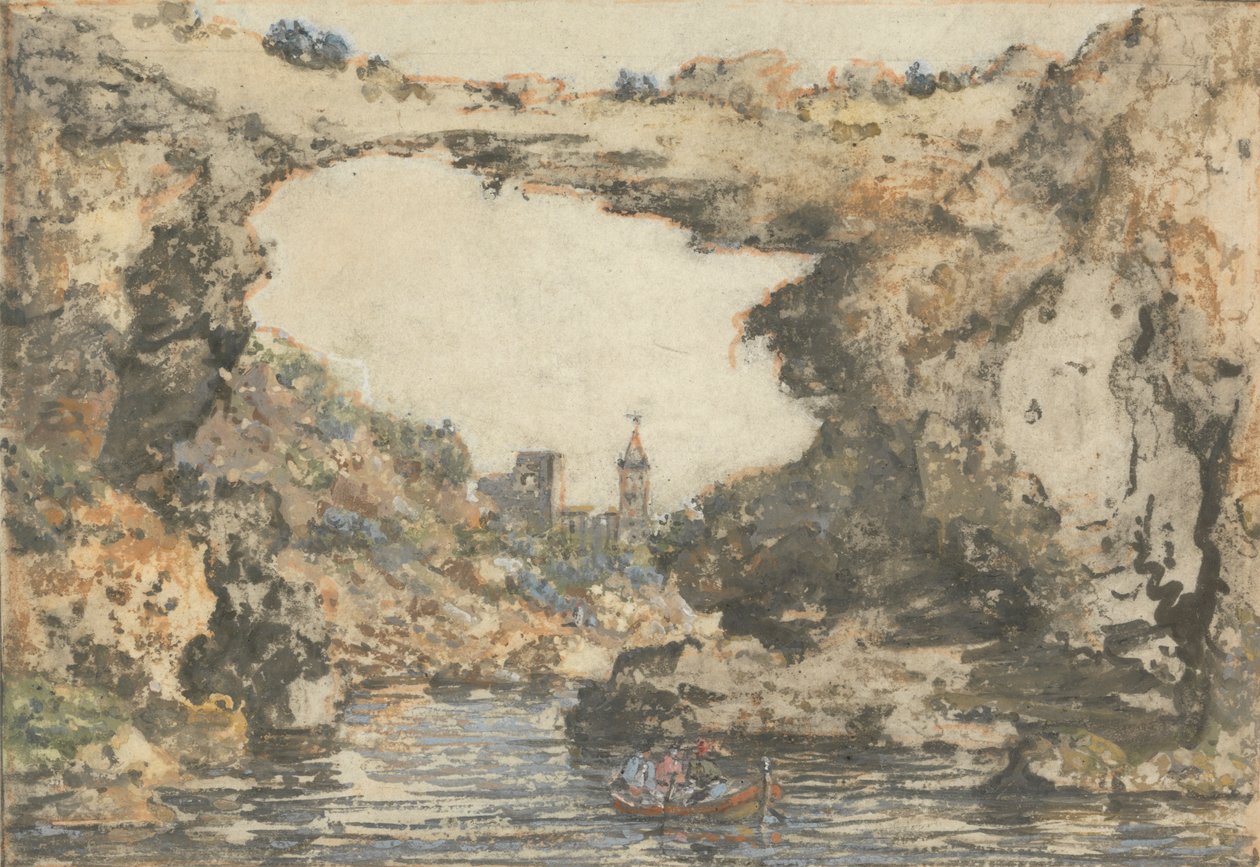 Rock Bridge ved Virgils skole af William Marlow