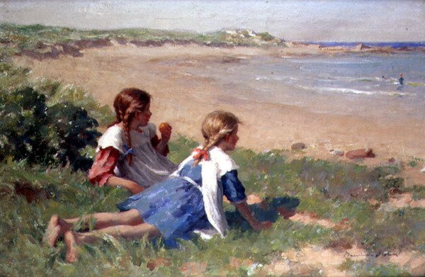 Ser ud til havet (olie på lærred) af William Marshall Brown