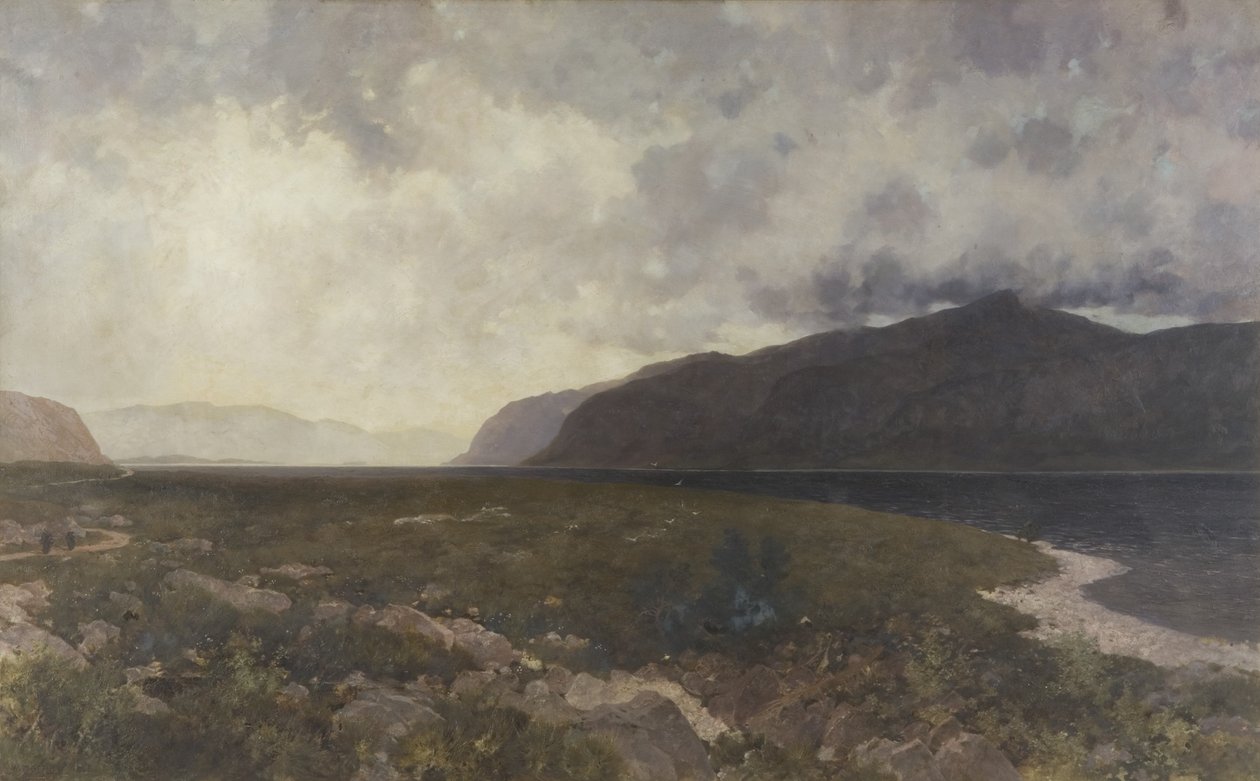 Loch Maree fra Grudie Bridge, ca. 1905 (olie på lærred) af William Matthew Hale