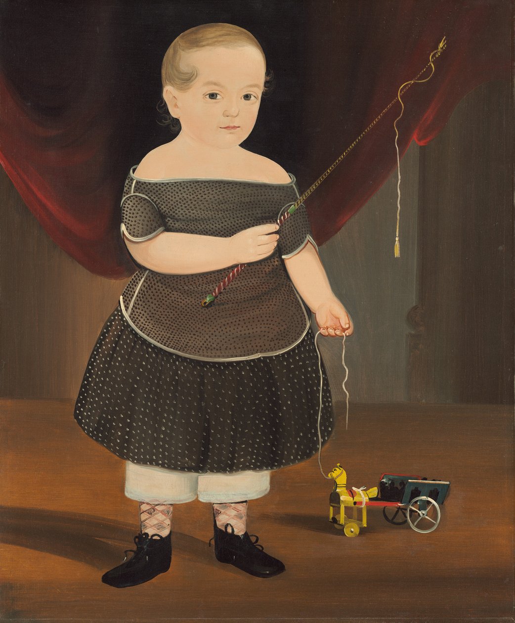 Dreng med legetøjshest og vogn, ca. 1845. af William Matthew Prior