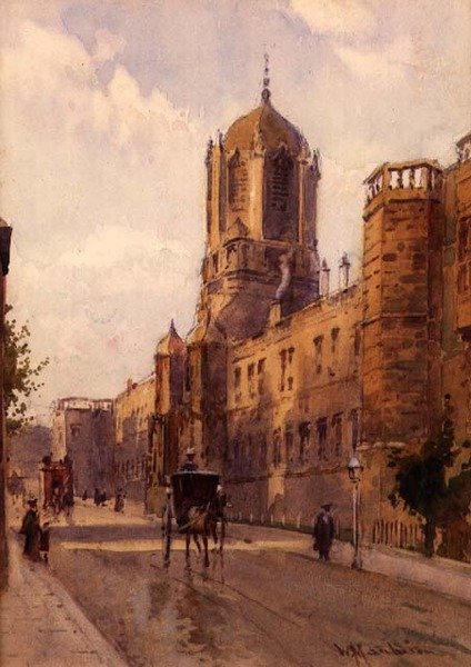 Christ Church, Oxford (akvarel på papir) af William Matthison