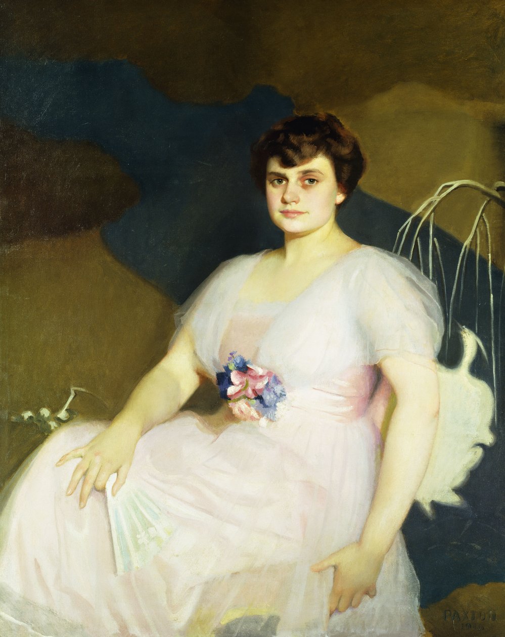 Portræt af Charlotte Parker Milne af William McGregor Paxton
