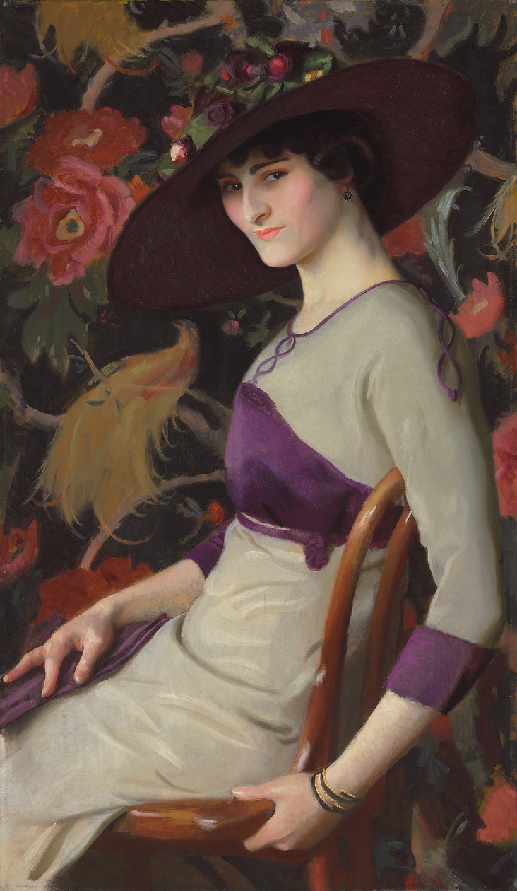Den russiske; La Russe (olie på lærred) af William McGregor Paxton
