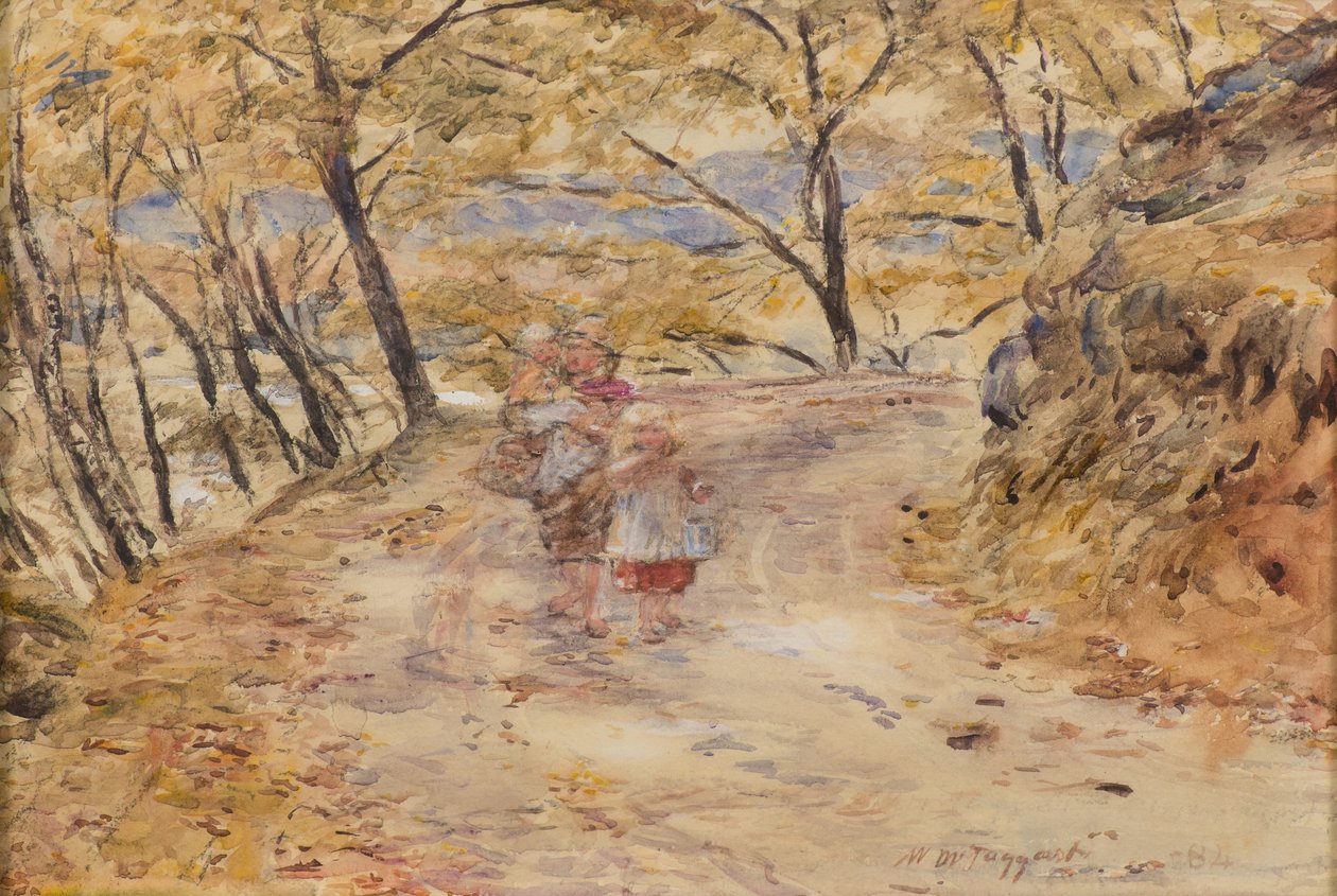 Skitse på Trossachs af William McTaggart