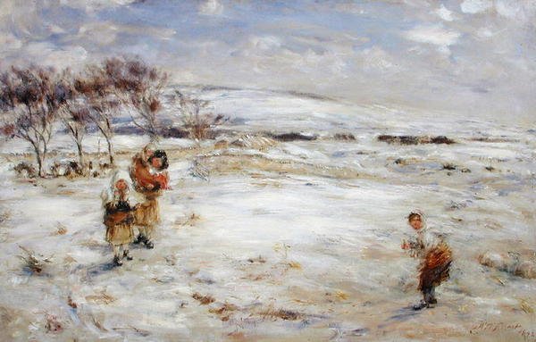 Sne i april (olie på lærred) af William McTaggart