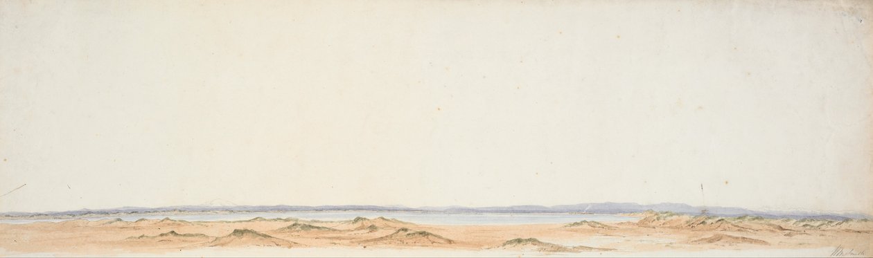 Skitse fra South Bank of Rangitiki af William Mein Smith