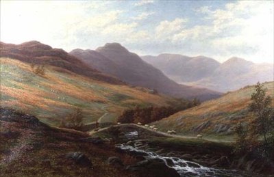 Elter Water og Langdale Pikes, Westmorland af William Mellor