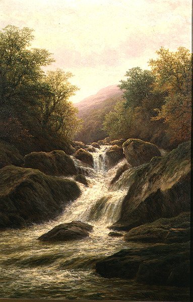On the Lledr (olie på lærred) af William Mellor