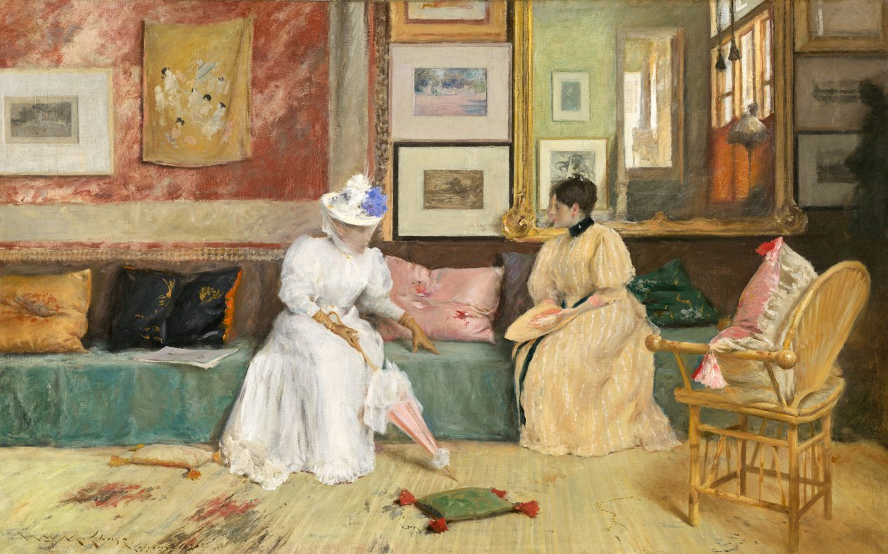 Et venligt opkald af William Merritt Chase