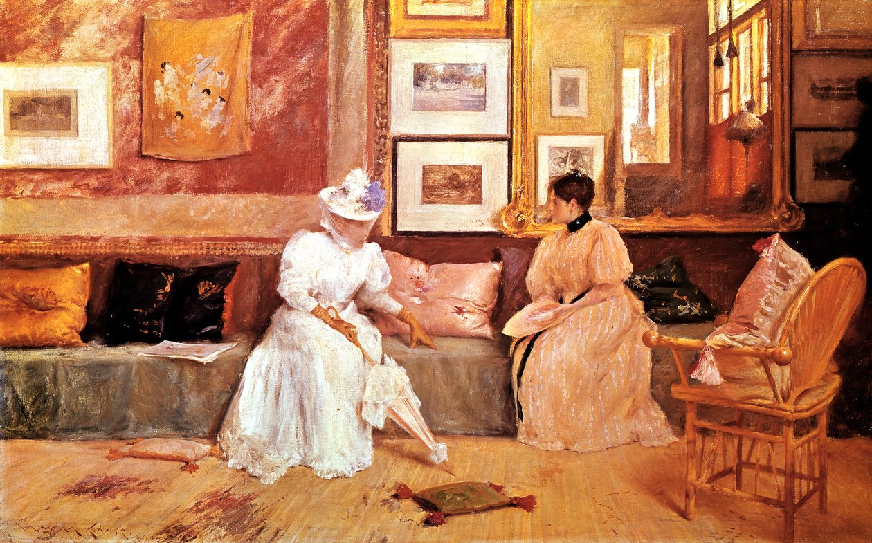 Et venligt kald, 1895 af William Merritt Chase