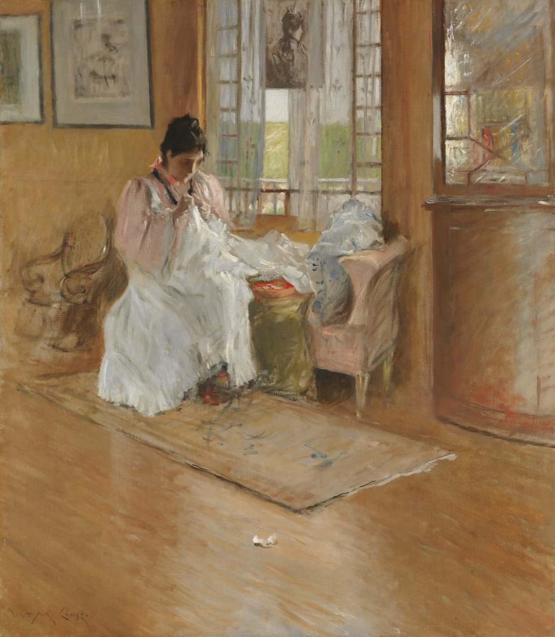 Til den lille, ca.1896 (olie på lærred) af William Merritt Chase