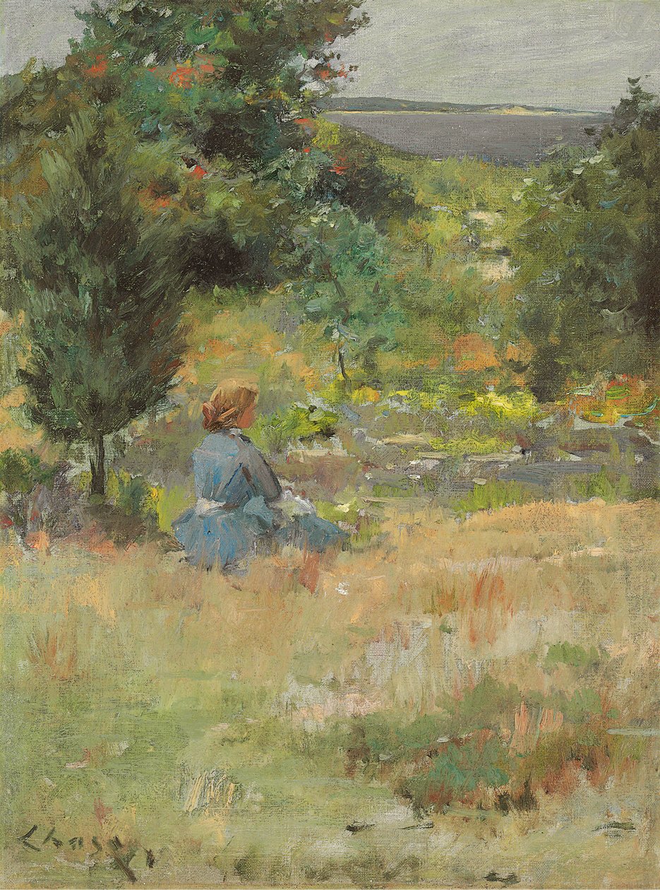 Pige ved Shinnecock Hills, ca. 1897 af William Merritt Chase