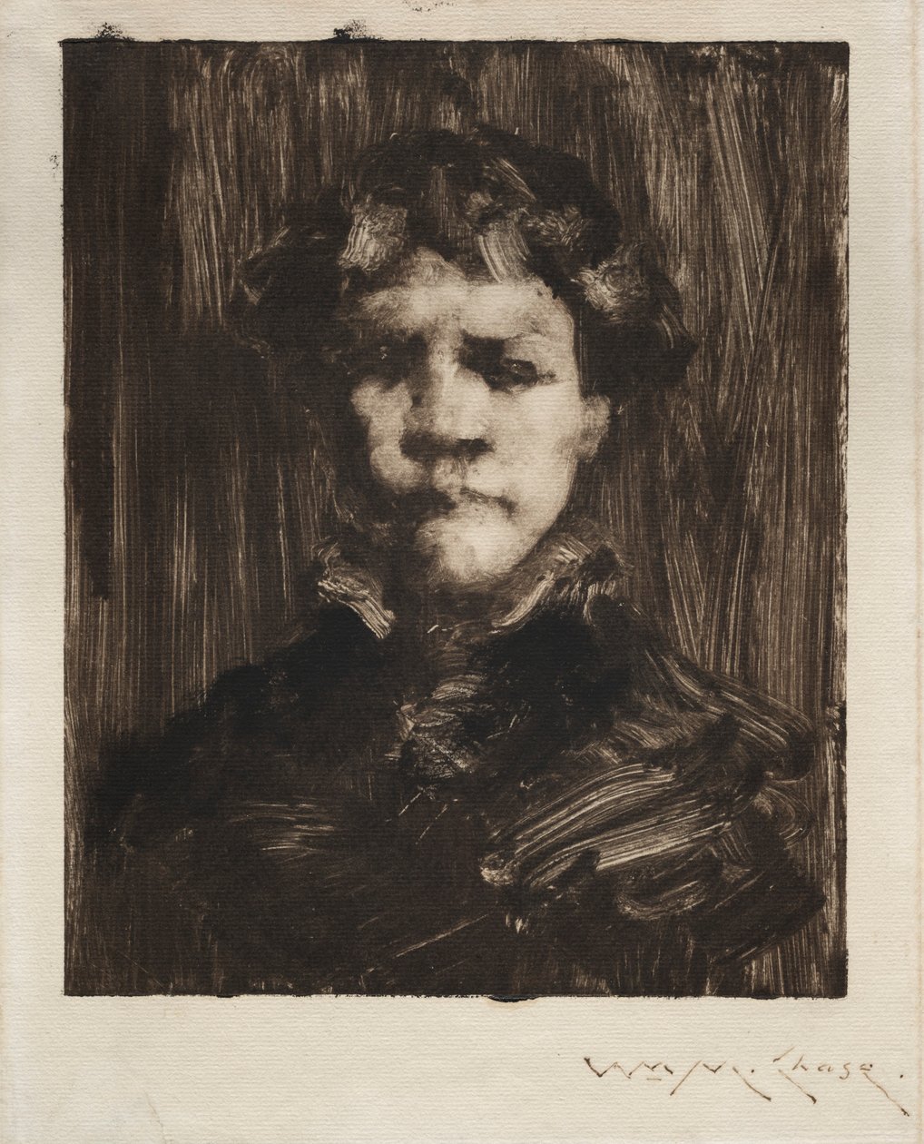 Hovedet af en dreng af William Merritt Chase