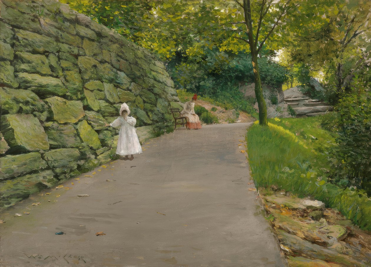 I Parken af William Merritt Chase