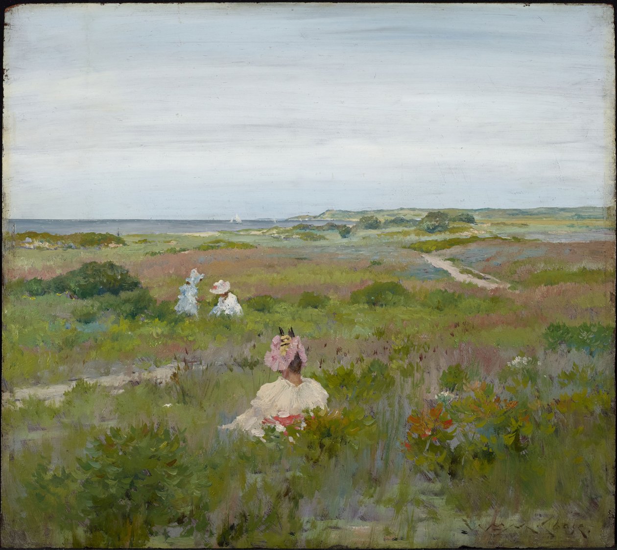 Landskab: Shinnecock, Long Island af William Merritt Chase