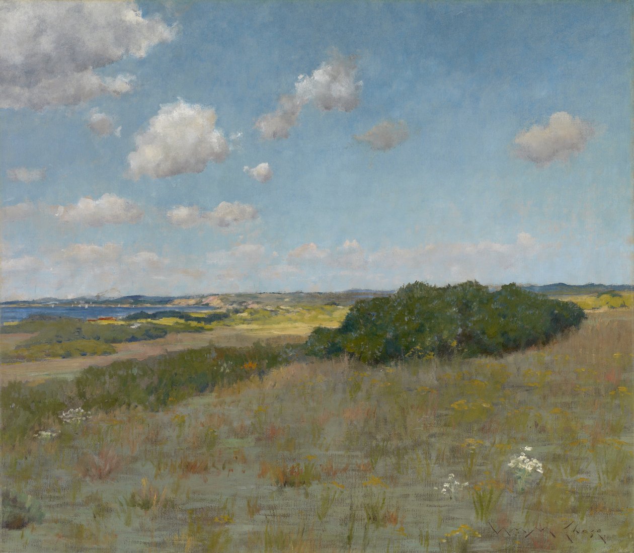 Sunlight and Shadow, Shinnecock Hills, ca. 1895 (olie på lærred) af William Merritt Chase
