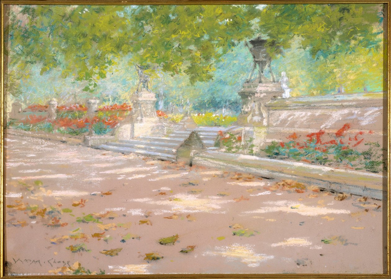 Terrasse, Prospect Park af William Merritt Chase