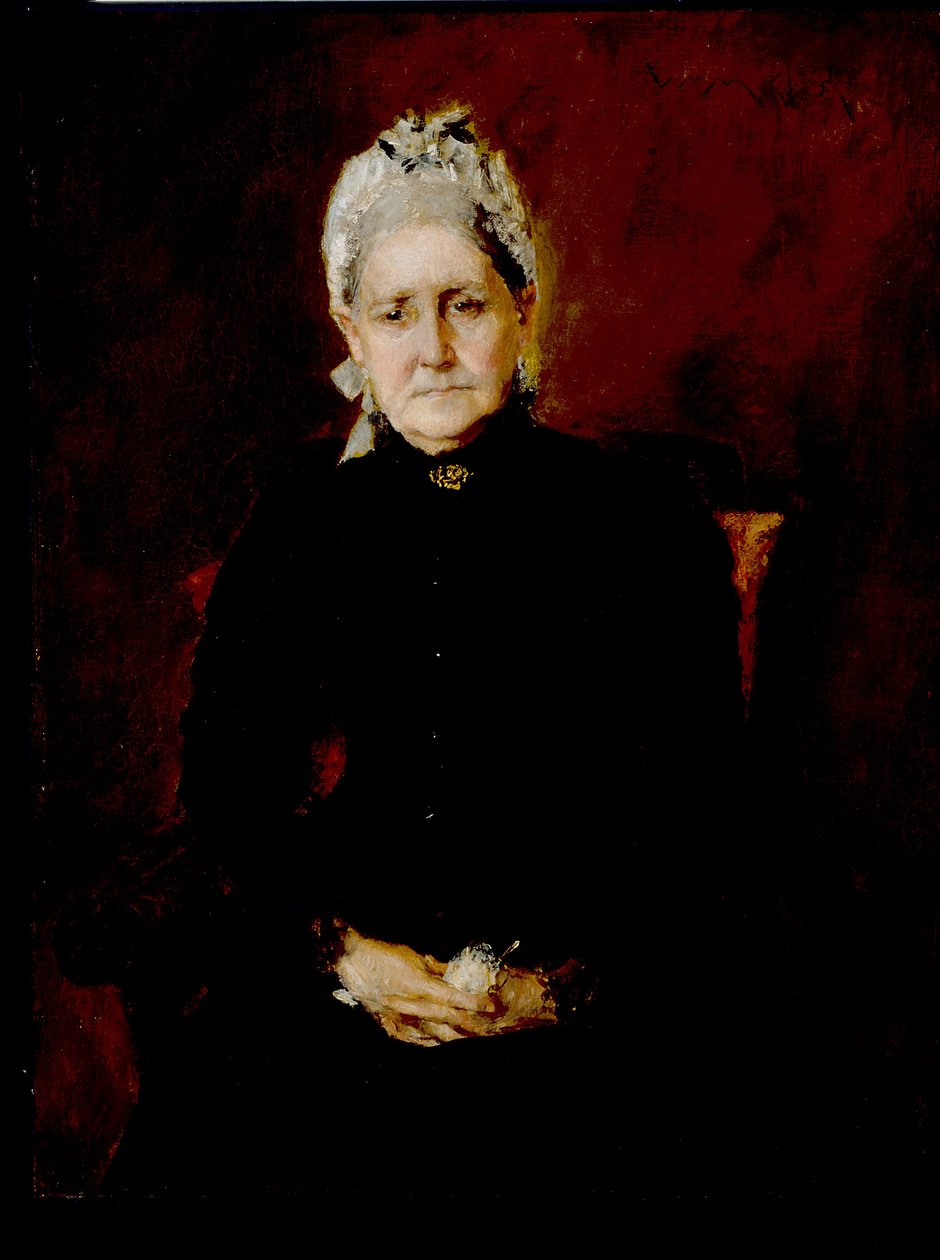 Kunstnerens mor, Sarah Swaim Chase (olie på lærred) af William Merritt Chase