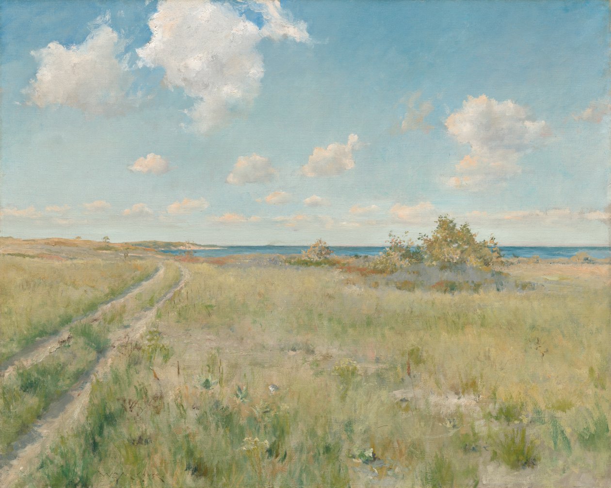 Den gamle vej til havet, ca. 1893. af William Merritt Chase
