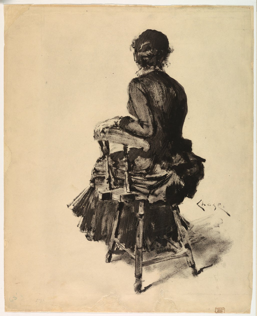 Kvinde siddende af William Merritt Chase