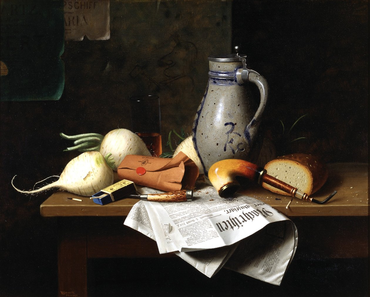 München Stilleben af William Michael Harnett