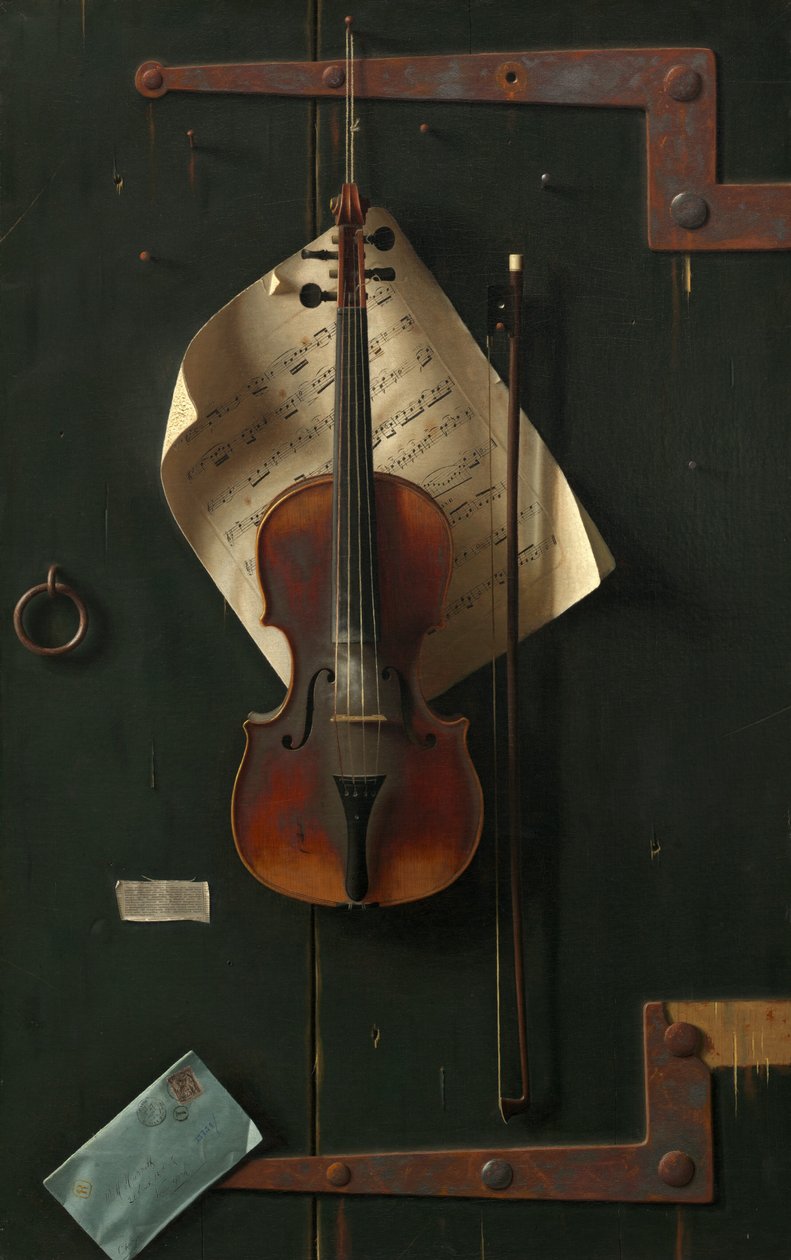 Den gamle violin af William Michael Harnett