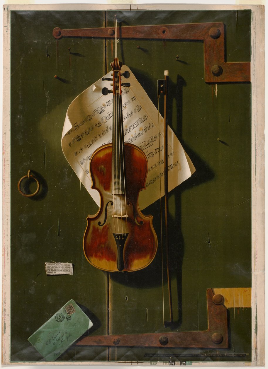 Den gamle violin af William Michael Harnett
