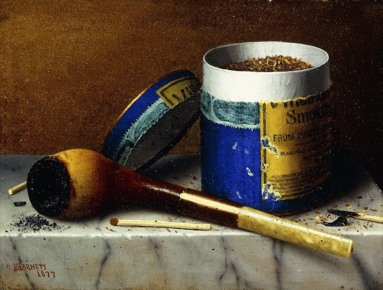 Tobak og Pibe, 1877 af William Michael Harnett