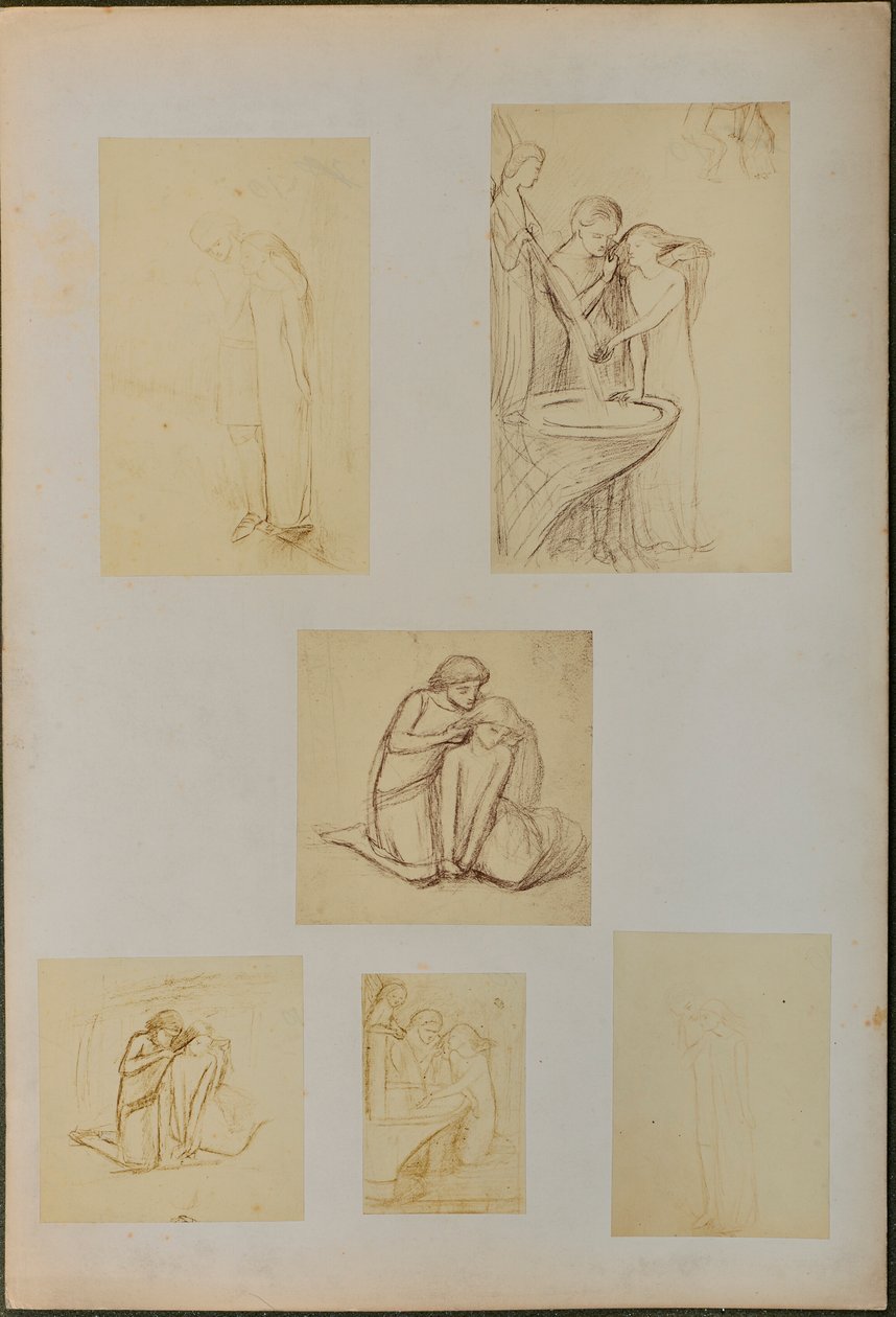 Studier til "La Belle Dame Sans Merci af William Michael Rossetti