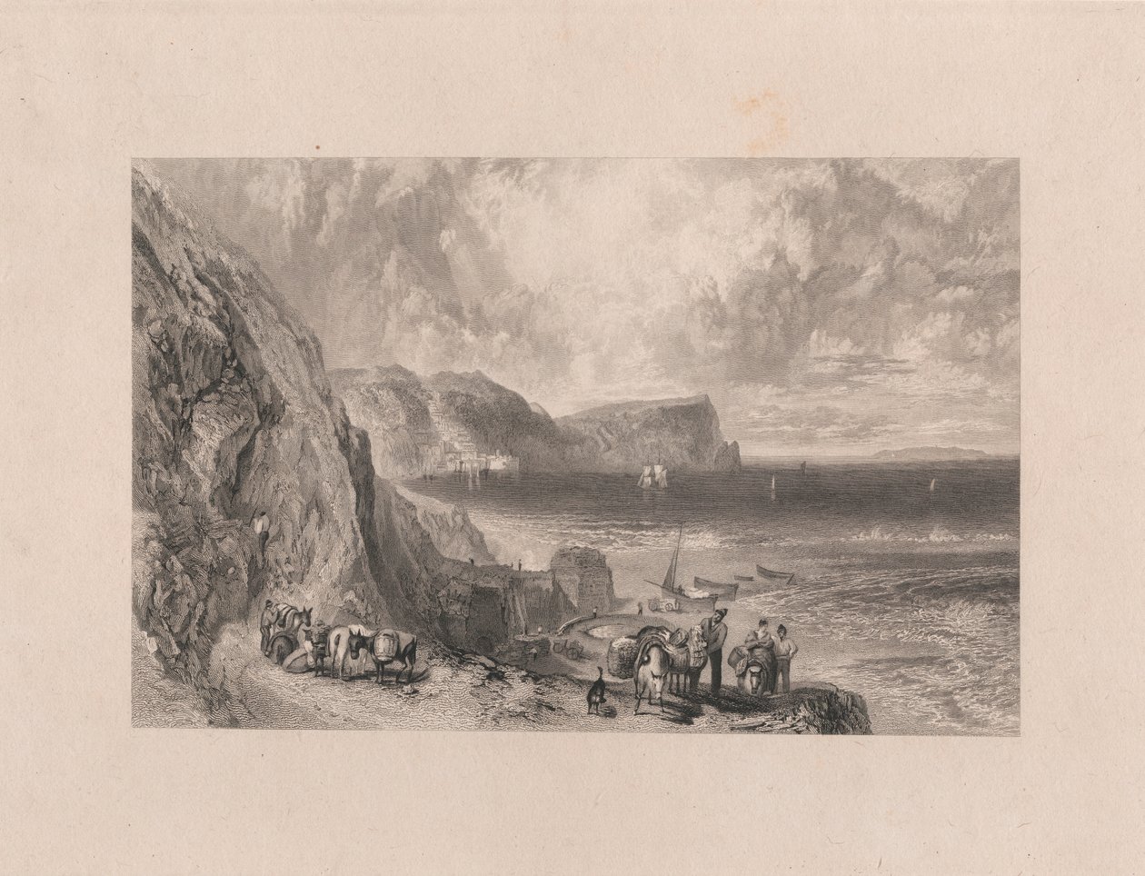 Clovelly Bay og Lundy Island af William Miller