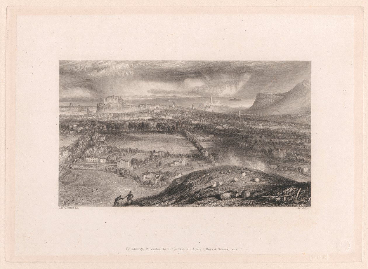 Edinburgh fra Blackford af William Miller