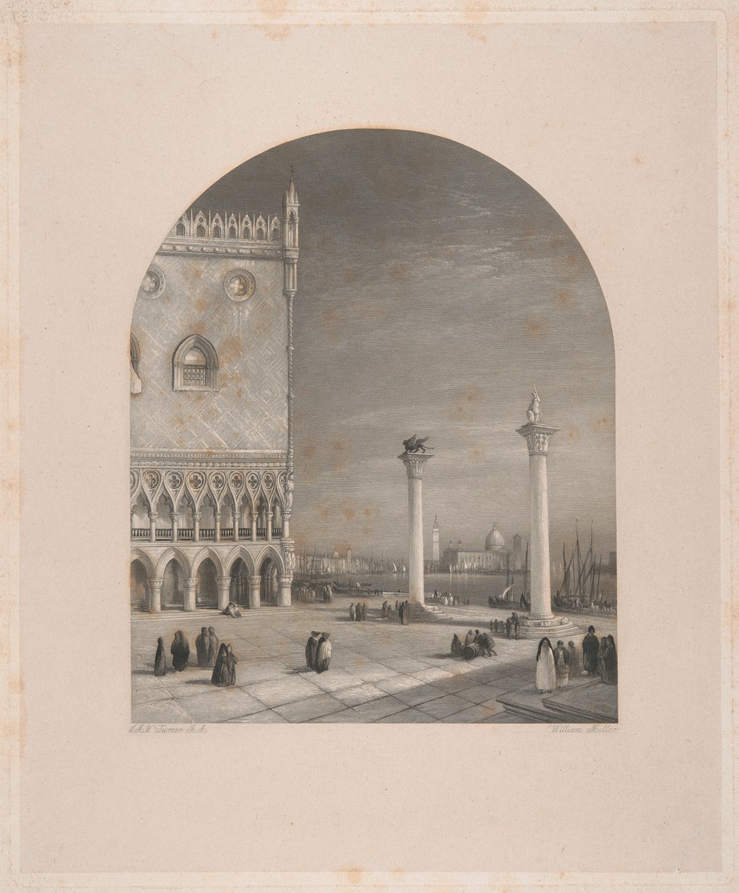 Venedig - Piazzettaen af William Miller