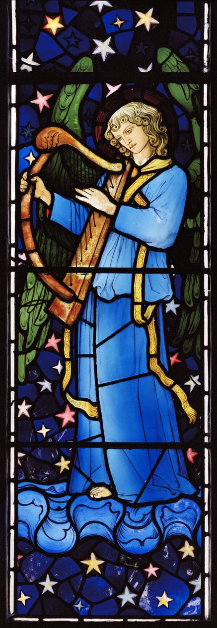 Englemusiker, 1881 (farvet glas) af William Morris