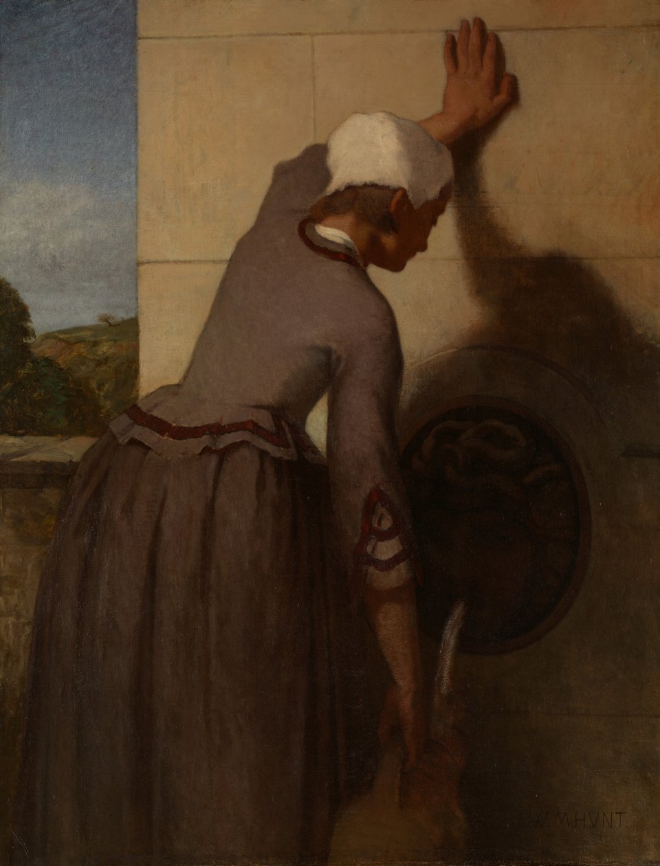 Pige ved springvandet, 1852–54 af William Morris