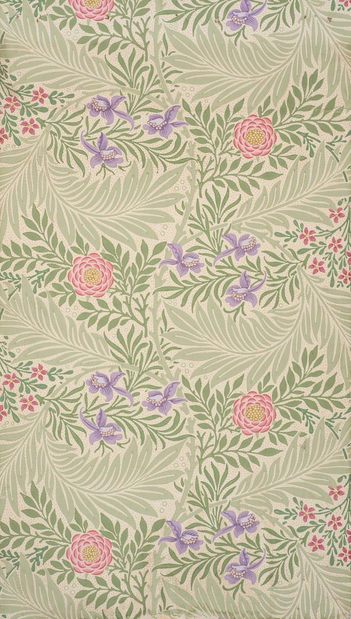Lærkespore. Tapet, 1874. af William Morris