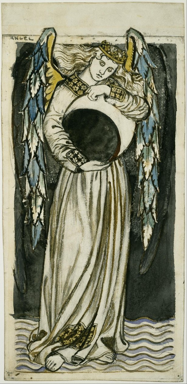 Natteengel med en aftagende måne af William Morris