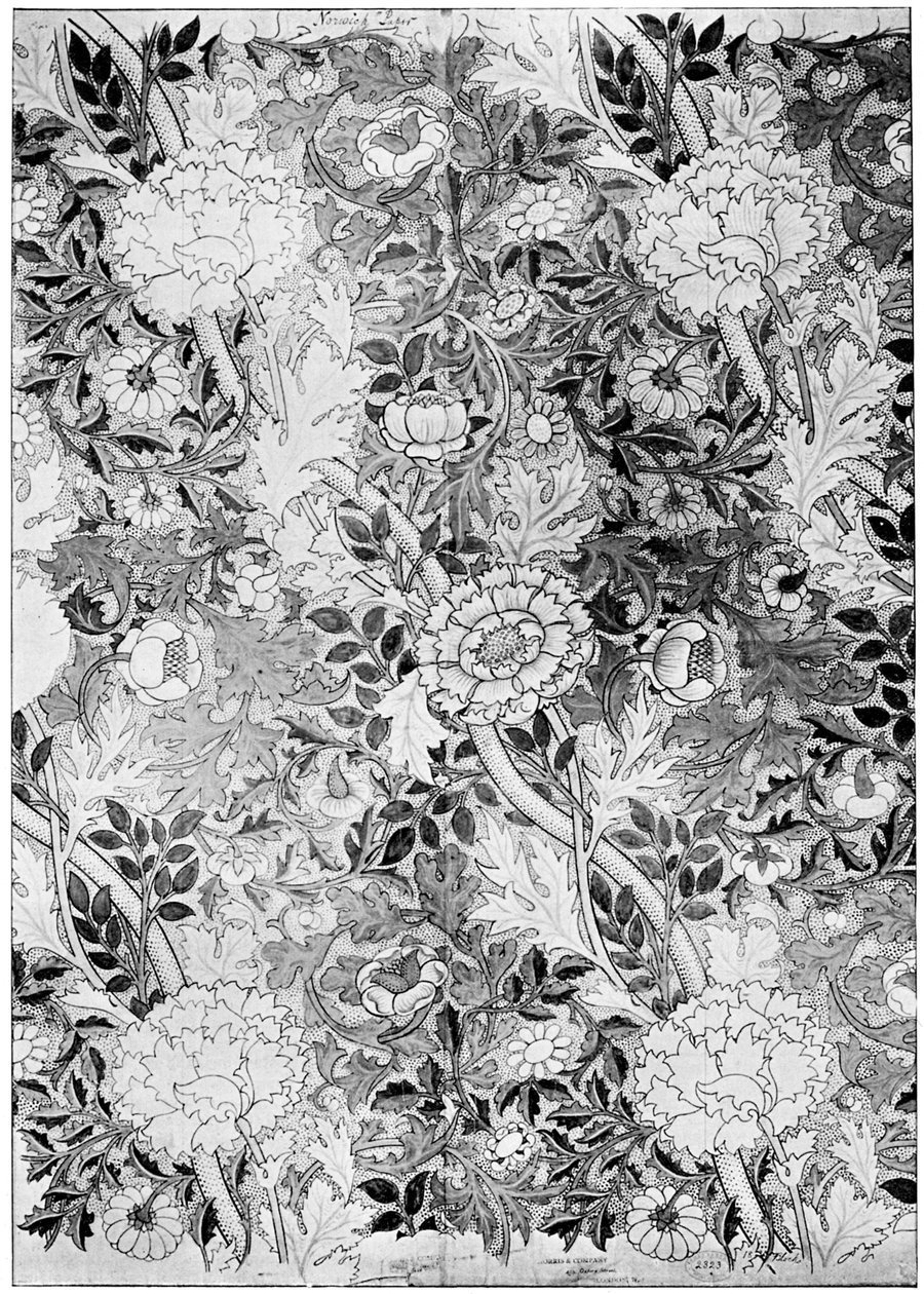 Norwich mønster tapet, 1889 1934. af William Morris