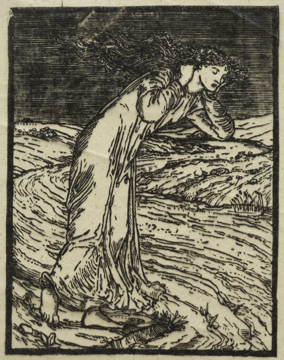 Psyche kaster sig ud i floden af William Morris
