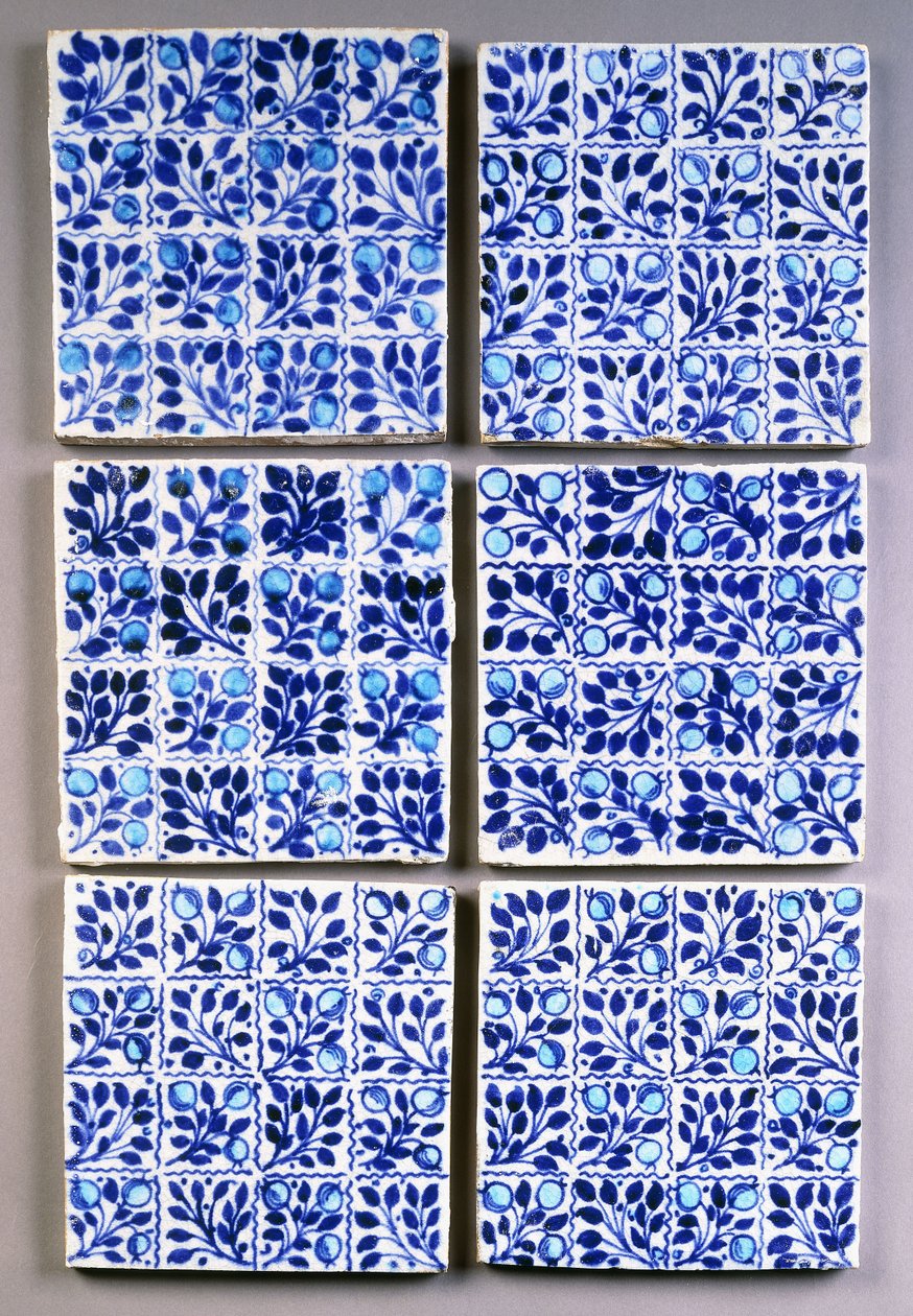 Seven William Morris blue 